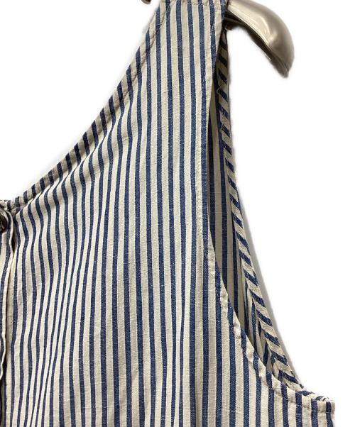 45R（フォーティファイブ・アール）45R (フォーティファイブ・アール) ノースリーブ・キャミソールワンピース ホワイト×ネイビー サイズ:-の古着・服飾アイテム