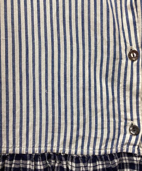 45R（フォーティファイブ・アール）45R (フォーティファイブ・アール) ノースリーブ・キャミソールワンピース ホワイト×ネイビー サイズ:-の古着・服飾アイテム