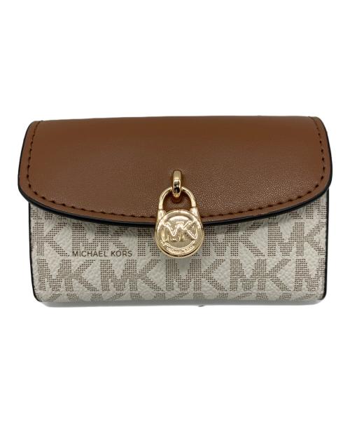MICHAEL KORS（マイケルコース）MICHAEL KORS (マイケルコース) コンパクトウォレット ベージュの古着・服飾アイテム