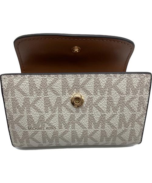 MICHAEL KORS（マイケルコース）MICHAEL KORS (マイケルコース) コンパクトウォレット ベージュの古着・服飾アイテム