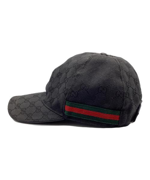 GUCCI（グッチ）GUCCI (グッチ) ベースボールキャップ ブラック サイズ:Lの古着・服飾アイテム