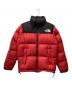 THE NORTH FACE（ザ ノース フェイス）の古着「ヌプシダウンジャケット」｜レッド×ブラック