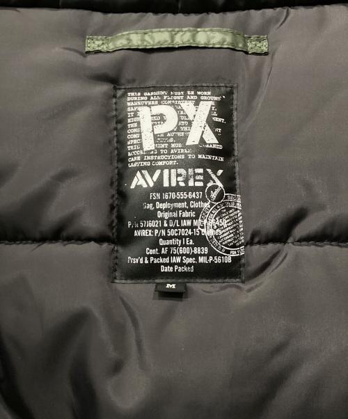 AVIREX（アヴィレックス）AVIREX (アヴィレックス) 中綿フライトジャケット グリーン サイズ:Mの古着・服飾アイテム