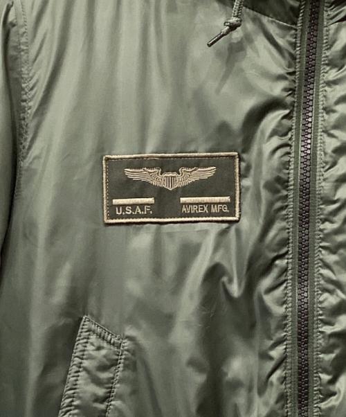 AVIREX（アヴィレックス）AVIREX (アヴィレックス) 中綿フライトジャケット グリーン サイズ:Mの古着・服飾アイテム