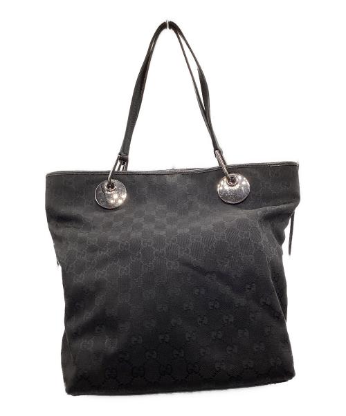 GUCCI（グッチ）GUCCI (グッチ) キャンバストートバッグ ブラックの古着・服飾アイテム