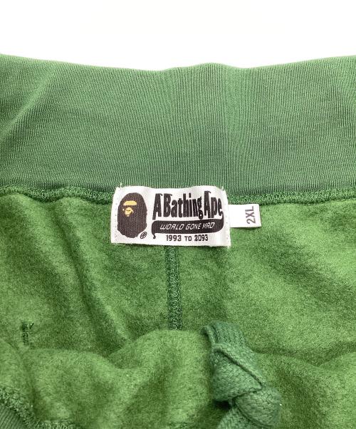 A BATHING APE（ア ベイシング エイプ）A BATHING APE (ア ベイシング エイプ) スウェットパンツ グリーン サイズ:2XLの古着・服飾アイテム