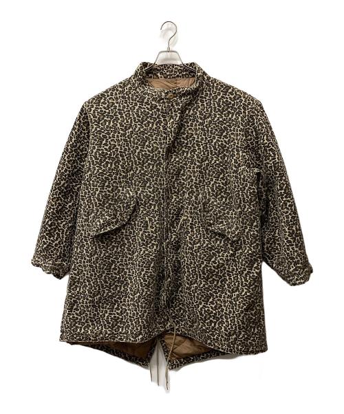 MADE IN STANDARD（メイドインスタンダード）MADE IN STANDARD (メイドインスタンダード) PRINTED M65 FISHTAIL LONG COAT ブラウン サイズ:Lの古着・服飾アイテム