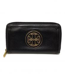 TORY BURCH（トリーバーチ）の古着「トリーバーチ/HSP037/ラウンドファスナー財布」｜ブラック