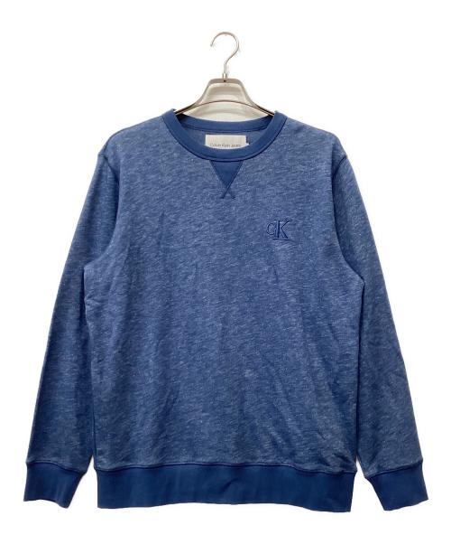 Calvin Klein Jeans（カルバンクラインジーンズ）Calvin Klein Jeans (カルバンクラインジーンズ) スウェット ブルー サイズ:Lの古着・服飾アイテム
