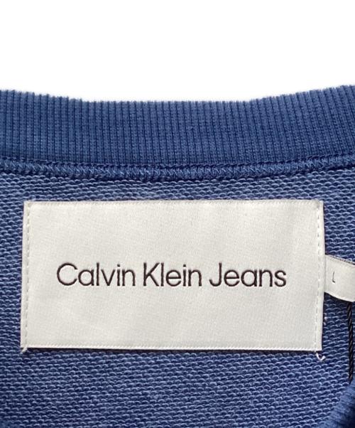 Calvin Klein Jeans（カルバンクラインジーンズ）Calvin Klein Jeans (カルバンクラインジーンズ) スウェット ブルー サイズ:Lの古着・服飾アイテム