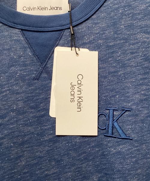 Calvin Klein Jeans（カルバンクラインジーンズ）Calvin Klein Jeans (カルバンクラインジーンズ) スウェット ブルー サイズ:Lの古着・服飾アイテム