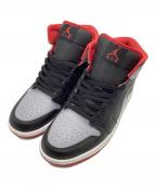 NIKEナイキ）の古着「Air Jordan 1 Mid "Black/Cement Grey"」｜グレー×ブラック