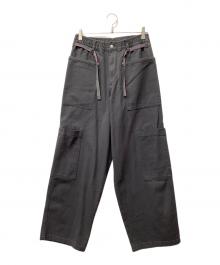 ZARA×Champion（ザラ×チャンピオン）の古着「ドローストリング カーゴパンツ」｜グレー