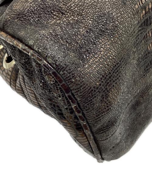 JIMMY CHOO（ジミーチュウ）JIMMY CHOO (ジミーチュウ) トートバッグ ブラック×ブラウンの古着・服飾アイテム