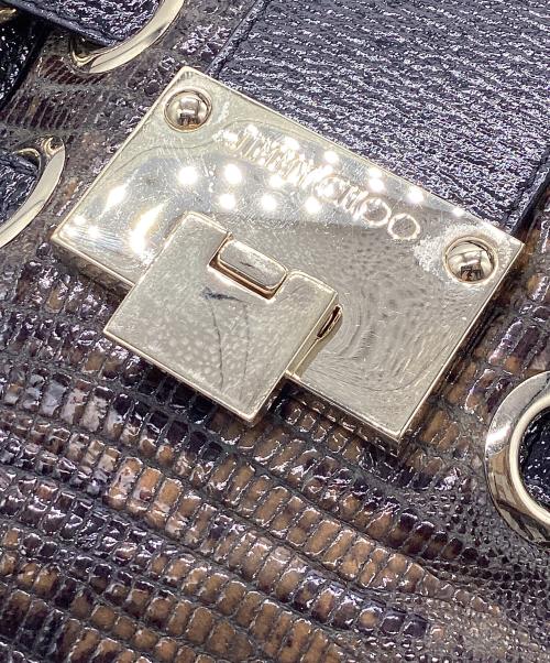 JIMMY CHOO（ジミーチュウ）JIMMY CHOO (ジミーチュウ) トートバッグ ブラック×ブラウンの古着・服飾アイテム