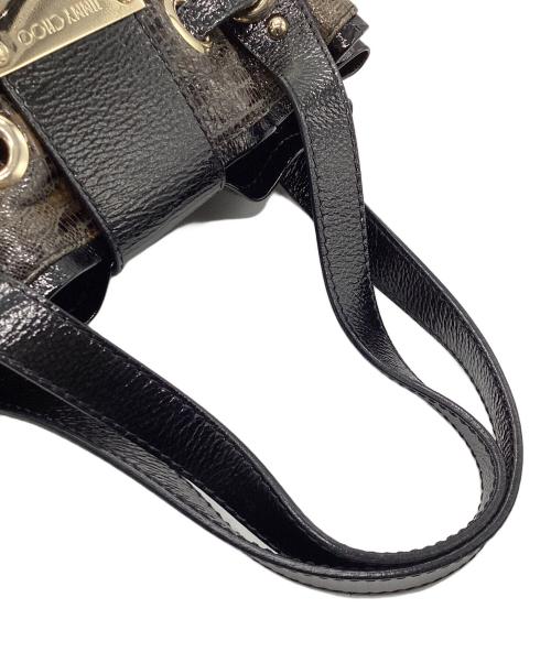 JIMMY CHOO（ジミーチュウ）JIMMY CHOO (ジミーチュウ) トートバッグ ブラック×ブラウンの古着・服飾アイテム