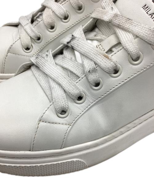 PRADA（プラダ）PRADA (プラダ) ローカットスニーカー ホワイト サイズ:3636の古着・服飾アイテム