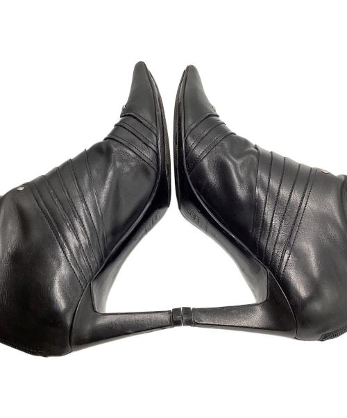 JIL SANDER（ジルサンダー）JIL SANDER (ジルサンダー) ポインテッドトゥレザーロングブーツ ブラック サイズ:36の古着・服飾アイテム