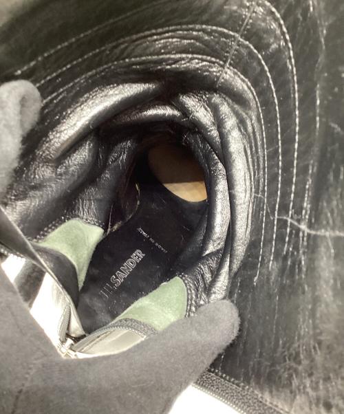 JIL SANDER（ジルサンダー）JIL SANDER (ジルサンダー) ポインテッドトゥレザーロングブーツ ブラック サイズ:36の古着・服飾アイテム