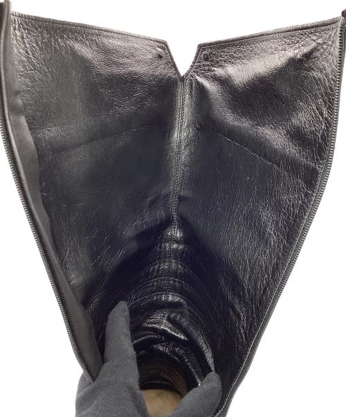 JIL SANDER（ジルサンダー）JIL SANDER (ジルサンダー) ポインテッドトゥレザーロングブーツ ブラック サイズ:36の古着・服飾アイテム