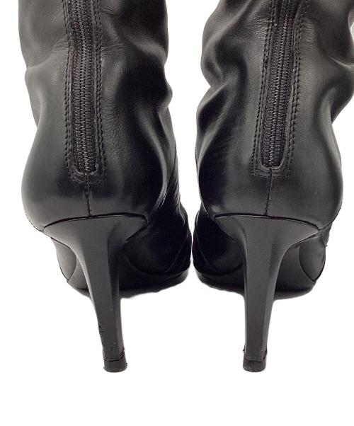 JIL SANDER（ジルサンダー）JIL SANDER (ジルサンダー) ポインテッドトゥレザーロングブーツ ブラック サイズ:36の古着・服飾アイテム