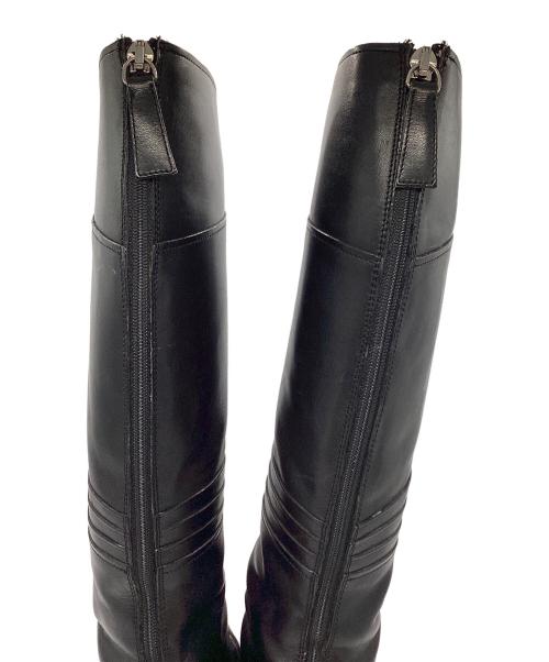 JIL SANDER（ジルサンダー）JIL SANDER (ジルサンダー) ポインテッドトゥレザーロングブーツ ブラック サイズ:36の古着・服飾アイテム