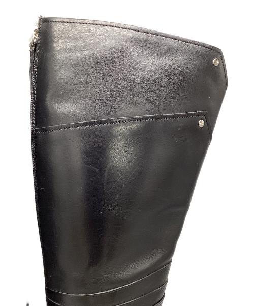 JIL SANDER（ジルサンダー）JIL SANDER (ジルサンダー) ポインテッドトゥレザーロングブーツ ブラック サイズ:36の古着・服飾アイテム