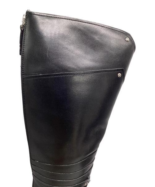 JIL SANDER（ジルサンダー）JIL SANDER (ジルサンダー) ポインテッドトゥレザーロングブーツ ブラック サイズ:36の古着・服飾アイテム