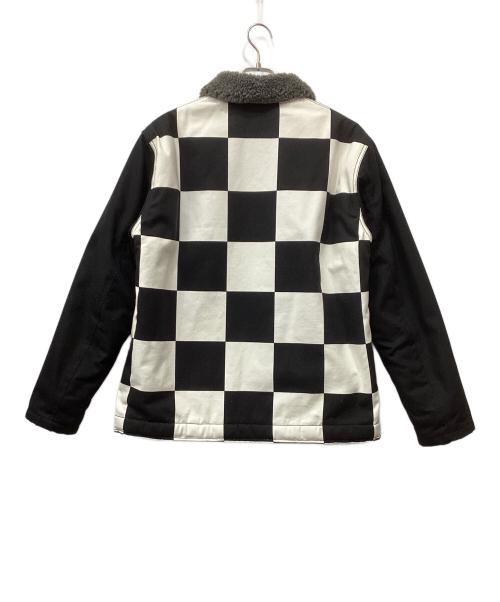 KOJIMA GENES（コジマジーンズ）KOJIMA GENES (コジマジーンズ) チェッカーフラッグデッキジャケット ブラック×ホワイト サイズ:XXLの古着・服飾アイテム
