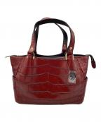不明フメイ）の古着「ハンドバッグ クロコダイル」｜レッド
