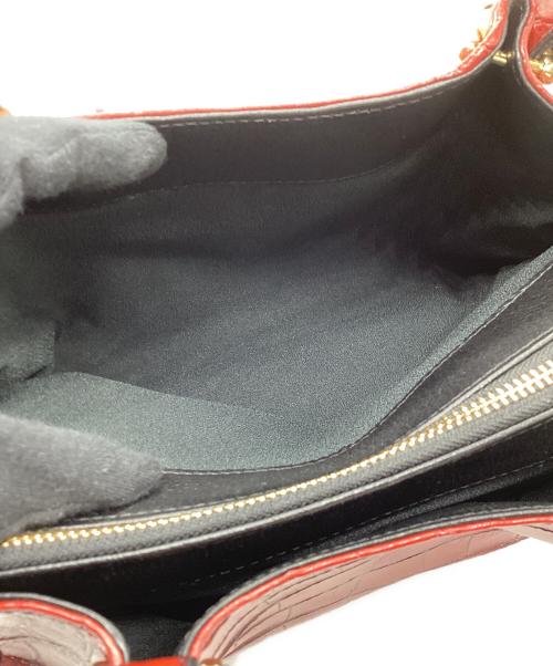 不明（フメイ）不明 (フメイ) ハンドバッグ クロコダイル レッドの古着・服飾アイテム