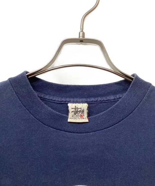 stussy（ステューシー）stussy (ステューシー) Tシャツ USA製 白タグ ネイビー サイズ:Mの古着・服飾アイテム