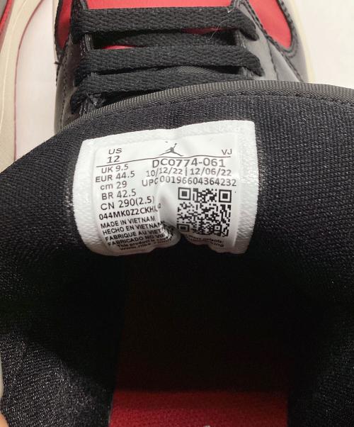 NIKE（ナイキ）NIKE (ナイキ) WMNS AIR JORDAN 1 LOW ブラック×レッド サイズ:US12の古着・服飾アイテム