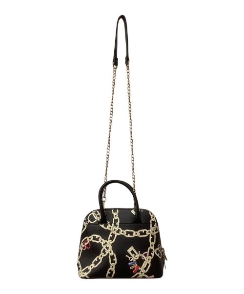 FURLA（フルラ）FURLA (フルラ) ハンドバッグ チェーンプリント ブラックの古着・服飾アイテム