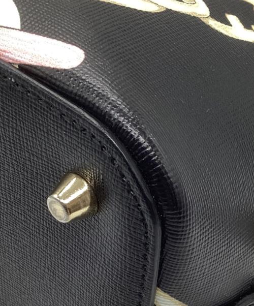 FURLA（フルラ）FURLA (フルラ) ハンドバッグ チェーンプリント ブラックの古着・服飾アイテム