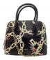 FURLA（フルラ）の古着「ハンドバッグ チェーンプリント」｜ブラック