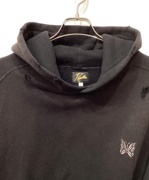 Needles（ニードルズ）Needles (ニードルズ) ダメージ加工プルオーバーパーカー ブラック サイズ:Lの古着・服飾アイテム