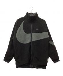NIKE（ナイキ）の古着「REVERSIBLE SWOOSH FULL ZIP FLEECE JACKET」｜ブラック×グレー