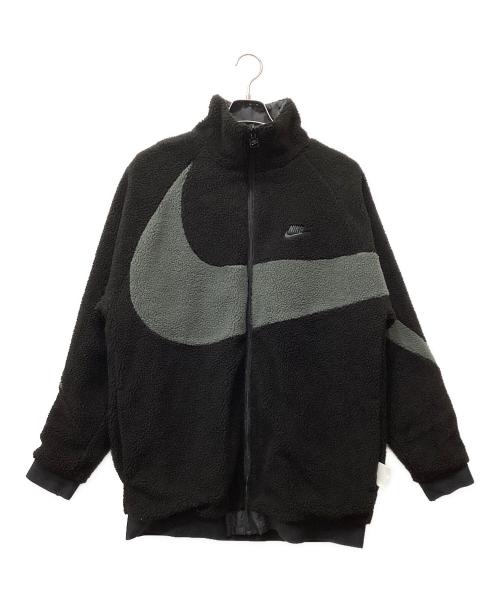 NIKE（ナイキ）NIKE (ナイキ) REVERSIBLE SWOOSH FULL ZIP FLEECE JACKET ブラック×グレー サイズ:Sの古着・服飾アイテム