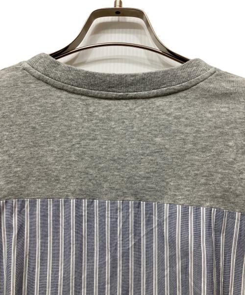 β MEN（ベータメン）β MEN (ベータメン) 長袖カットソー グレー×ブルー サイズ:Mの古着・服飾アイテム
