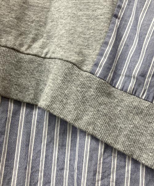 β MEN（ベータメン）β MEN (ベータメン) 長袖カットソー グレー×ブルー サイズ:Mの古着・服飾アイテム