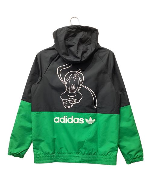 adidas（アディダス）adidas (アディダス) DISNEY (ディズニー) ウインドブレーカー ブラック×グリーン サイズ:Sの古着・服飾アイテム