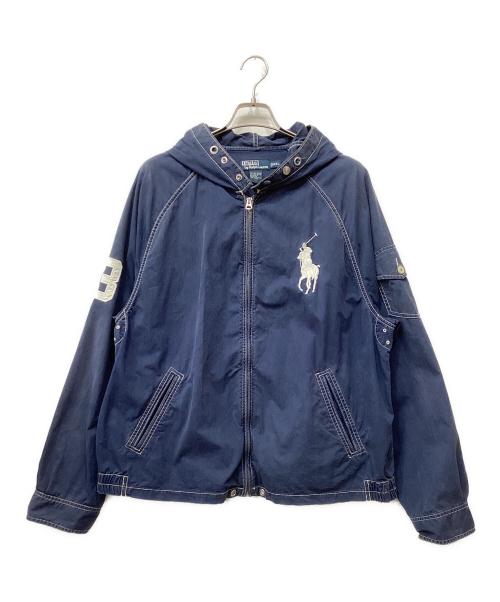 POLO RALPH LAUREN（ポロ・ラルフローレン）POLO RALPH LAUREN (ポロ・ラルフローレン) ナイロンジャケット ブルー サイズ:XXLの古着・服飾アイテム