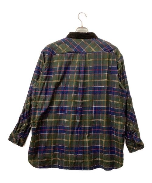 Barbour and wander（バブアーアアンドワンダー）Barbour and WANDER (バブアーアアンドワンダー) 長袖シャツ ネイビー×カーキ サイズ:USA Mの古着・服飾アイテム