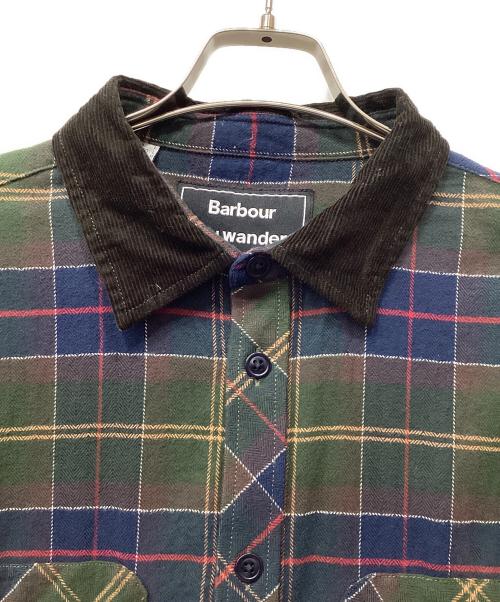 Barbour and wander（バブアーアアンドワンダー）Barbour and WANDER (バブアーアアンドワンダー) 長袖シャツ ネイビー×カーキ サイズ:USA Mの古着・服飾アイテム