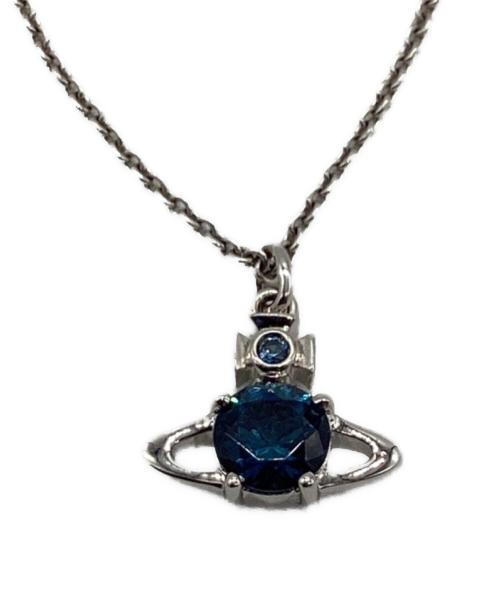 Vivienne Westwood（ヴィヴィアンウエストウッド）Vivienne Westwood (ヴィヴィアンウエストウッド) クリスタルオーブ　ネックレス スカイブルーの古着・服飾アイテム