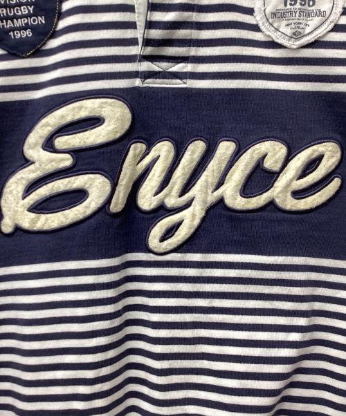ENYCE（エニーチェ）ENYCE (エニーチェ) 長袖ポロシャツ ホワイト×ブルー サイズ:XXLの古着・服飾アイテム