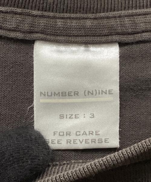 NUMBER (N)INE（ナンバーナイン）NUMBER (N)INE (ナンバーナイン) 穴あきエンブレムTシャツ ベージュ サイズ:3の古着・服飾アイテム