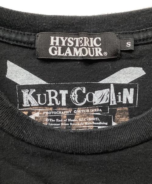 Hysteric Glamour（ヒステリックグラマー）Hysteric Glamour (ヒステリックグラマー) KURT COBAIN 半袖カットソー ブラック サイズ:Sの古着・服飾アイテム