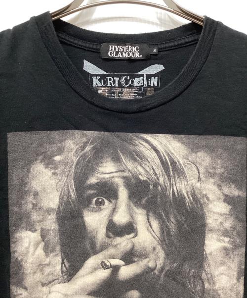 Hysteric Glamour（ヒステリックグラマー）Hysteric Glamour (ヒステリックグラマー) KURT COBAIN 半袖カットソー ブラック サイズ:Sの古着・服飾アイテム